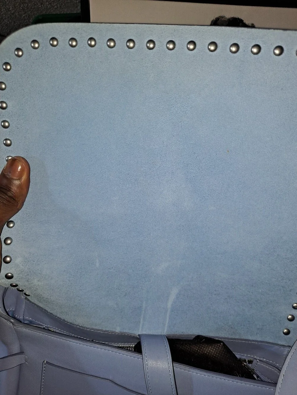 Coach Blue Studded Leather Crossbody Bag